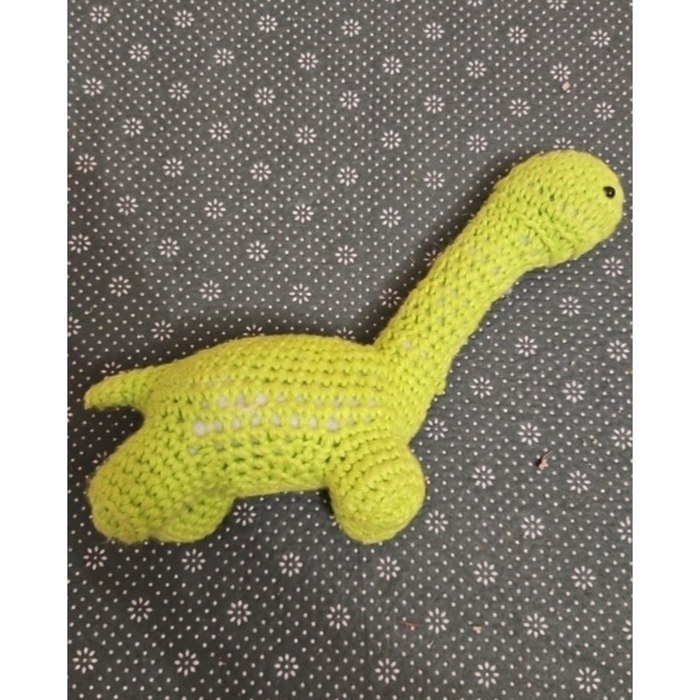 Crochet Dinosaur Plush Stuffed‎ Animal Green 8" Handmade